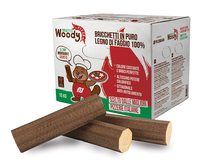 Confezione Woody Briquette Pizza e bricchetti di faggio